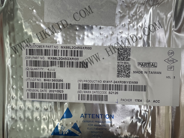 全新原裝 MXIC MX66L2G45GXRI00 串行NOR閃存 2Gb SPI - 四 I/O，DTR