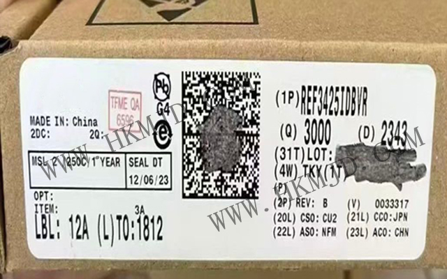 德州儀器 REF3425IDBVR：低溫漂 (6ppm/°C)、低功耗、高精度 CMOS 電壓基準(zhǔn)