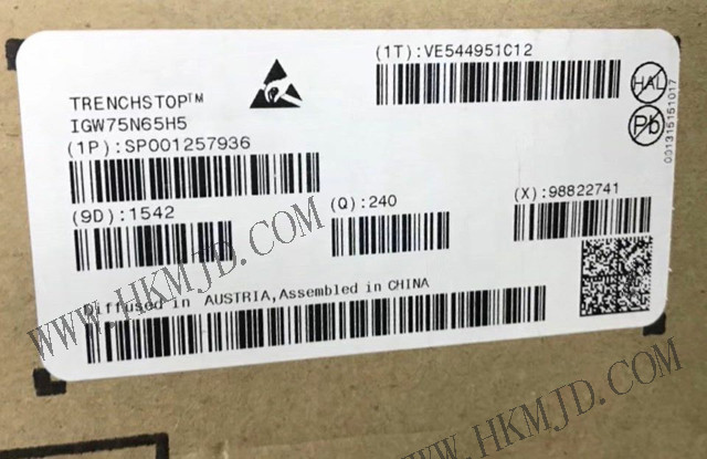 650 V【IGW75N65H5】TRENCHSTOP? 5 H5（高速5）IGBT詳細參數(shù)