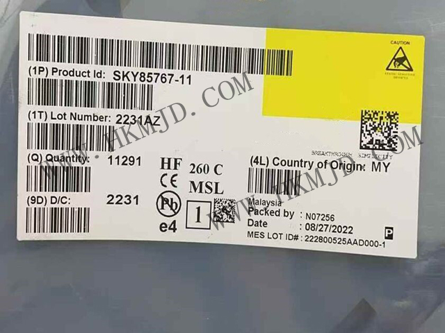 現(xiàn)貨供應【SKY85767-11】高性能WiFi 6前端模塊（FEM），34.5dB高增益