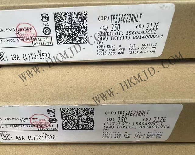 現(xiàn)貨供應(yīng)TI TPS54622RHLT 同步 SWIFT? 降壓轉(zhuǎn)換器，采用 VQFN 封裝