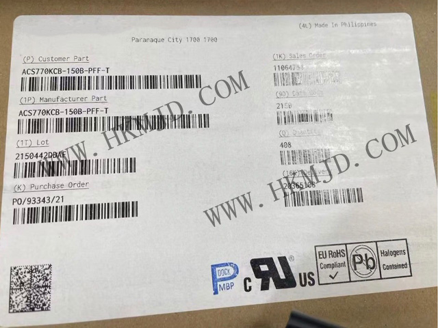 Allegro 電流傳感器 ACS770KCB-150B-PFF-T，明佳達(dá)電子原裝正品現(xiàn)貨供應(yīng)